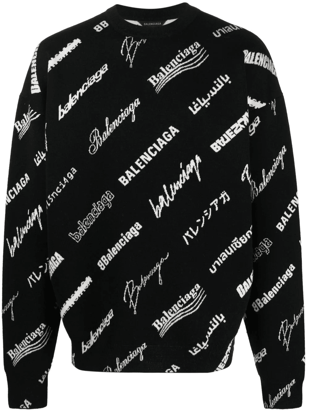 balenciaga logomania all over sweater - UN ATELIER