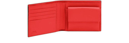 Fendi Monster Leather Fold Wallet In Multi - UN ATELIER