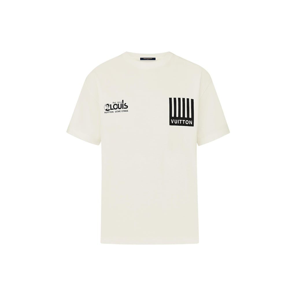 Louis Vuitton Multi-Logo Monogram Flower Printed T-Shirt White Tamiyalogo  mens