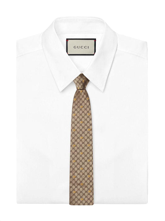 Gucci GG bees silk tie - UN ATELIER