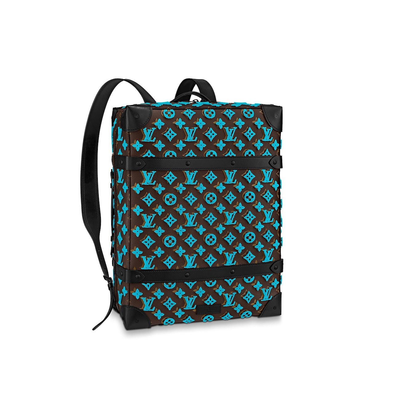 Louis Vuitton Soft Trunk Backpack Monogram Tuffetage PM Turquoise in Coated  Canvas with Matte Black - US
