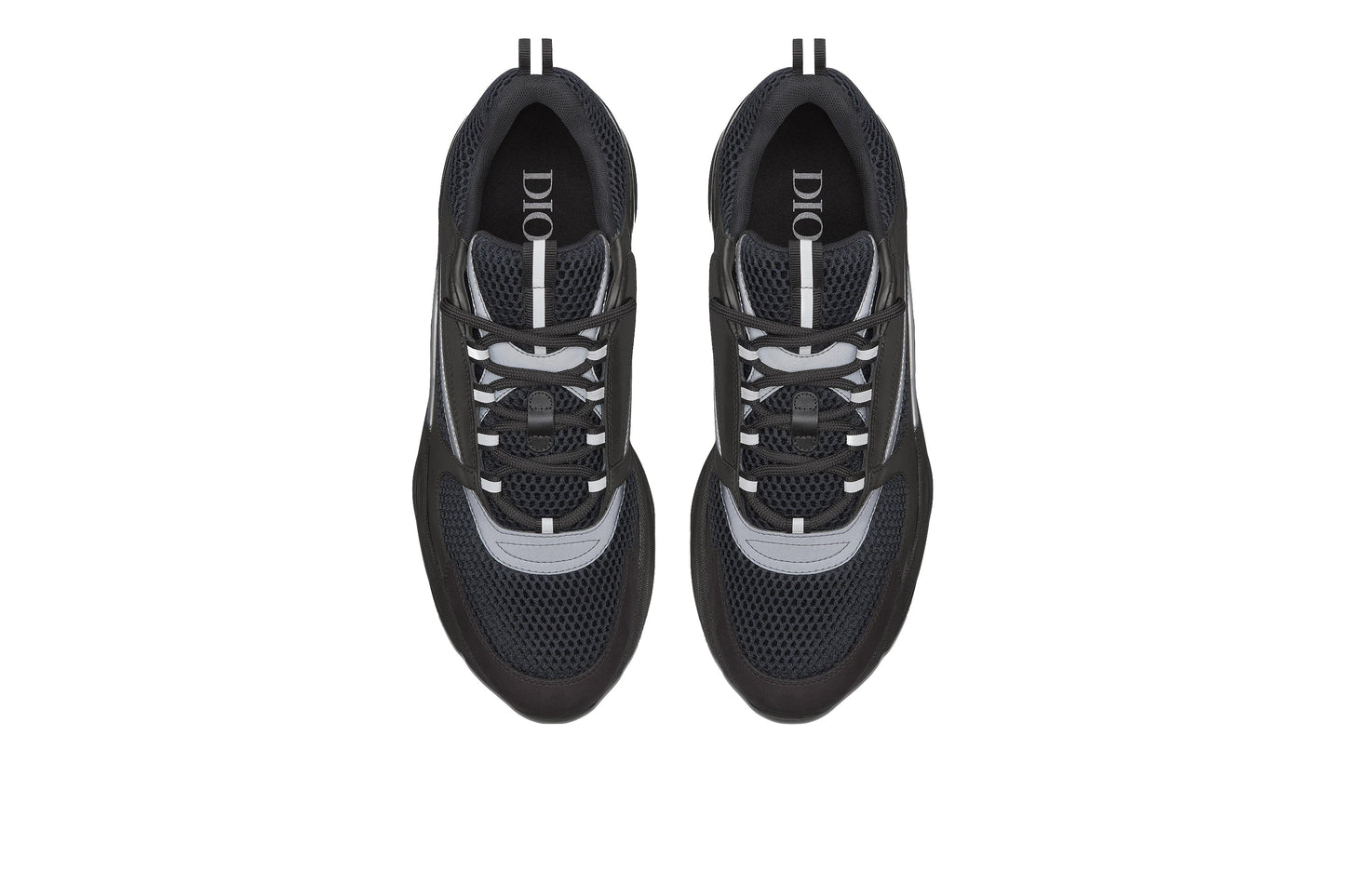 Dior B22 SNEAKER Maille technique noire et cuir de veau lisse