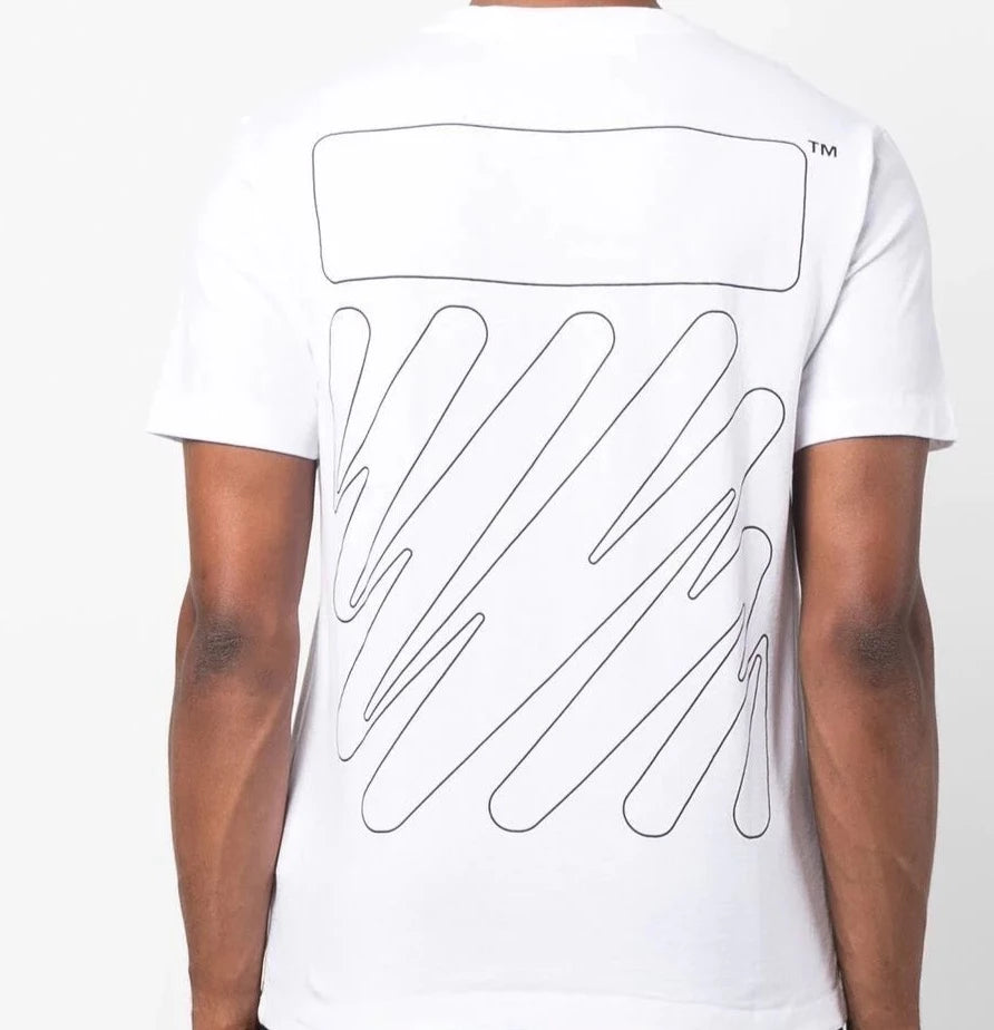 T-shirt en coton Off-White Wave Diag-Stripe