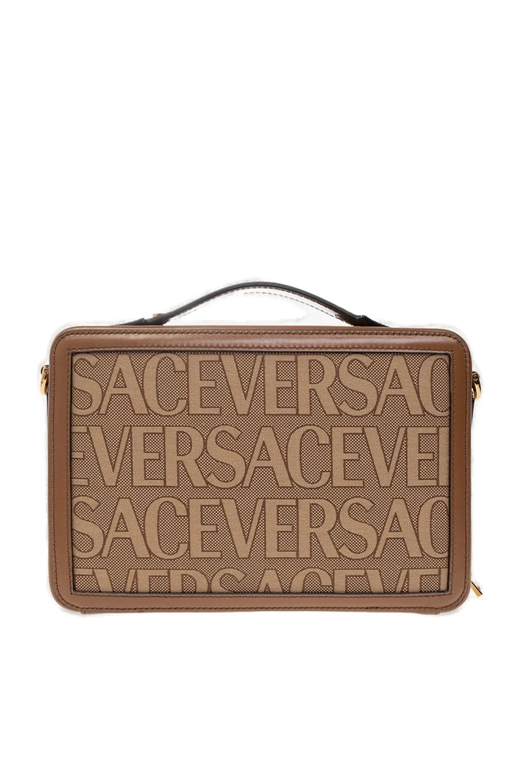 Versace Versace Allover Logo Zipped Messenger Bag