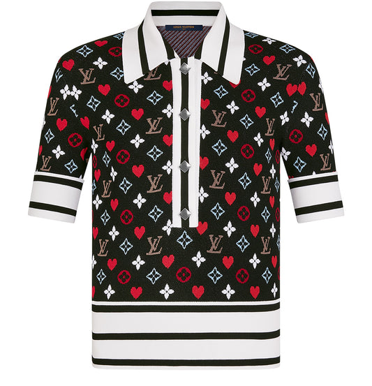 LOUIS VUITTON Polo Game On con rayas en contraste