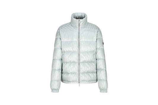 Dior GRAY DOWN PUFFER JACKET WITH DIOR OBLIQUE PRINT