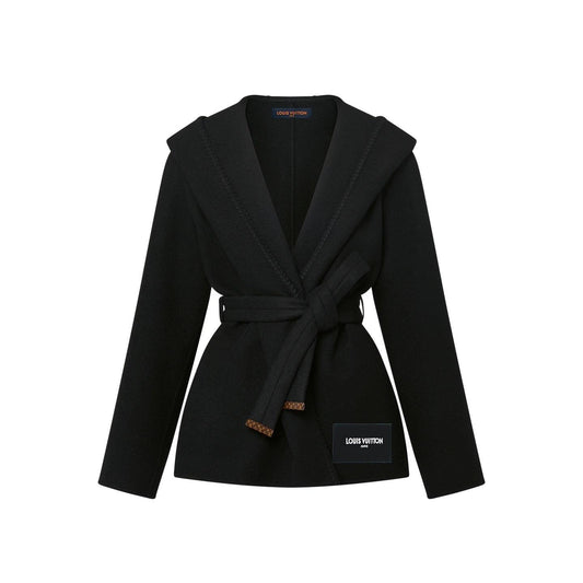 Louis Vuitton Signature Short Hooded Wrap Coat