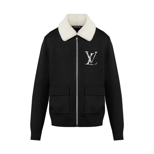 Louis Vuitton Wool Blouson With Shearling Collar