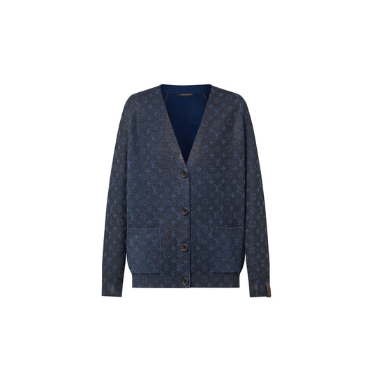 Louis Vuitton Glitter Monogram Knit Cardigan