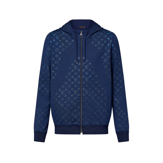 Sudadera con capucha técnica con cremallera y monograma de Louis Vuitton