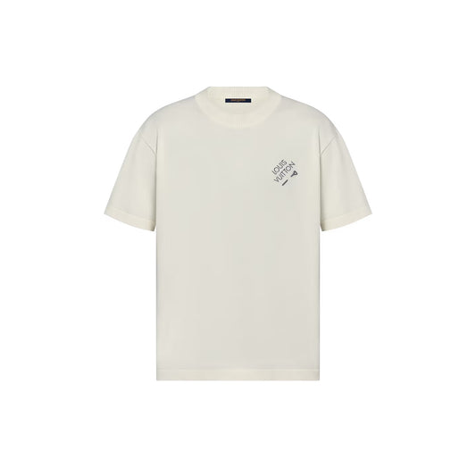 Louis Vuitton Signature Short-Sleeved Cotton Crewneck