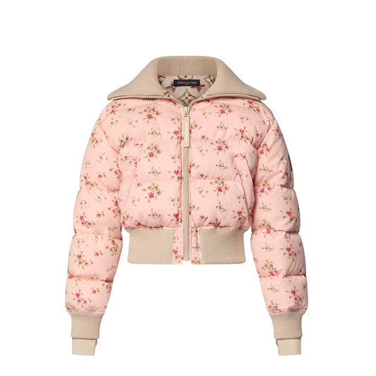 Chaqueta acolchada con estampado floral de Louis Vuitton