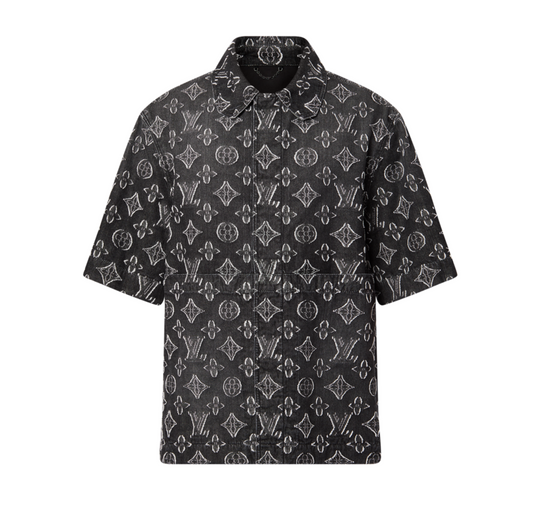 Louis Vuitton Monogram Short-Sleeved Chambray Shirt