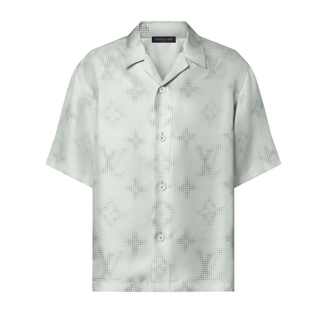 Chemise en soie imprimée à manches courtes Louis Vuitton Monogram