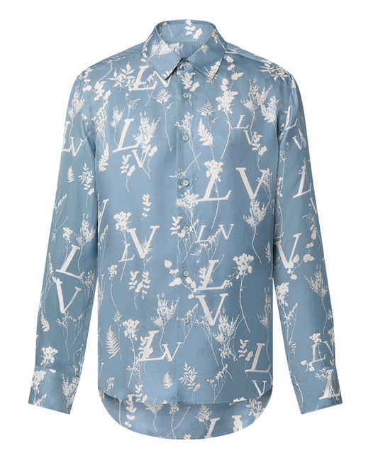 Louis Vuitton Chemise régulière à feuilles imprimées LV