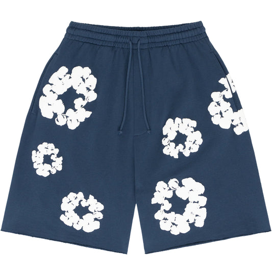 Shorts vaqueros con diseño de corona de algodón