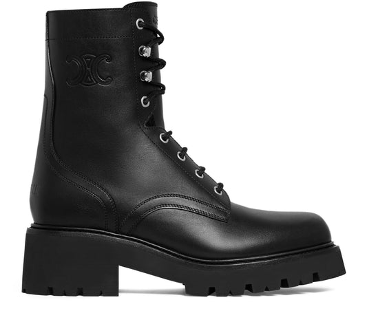 Celine Triomphe rangers mid lace-up boot