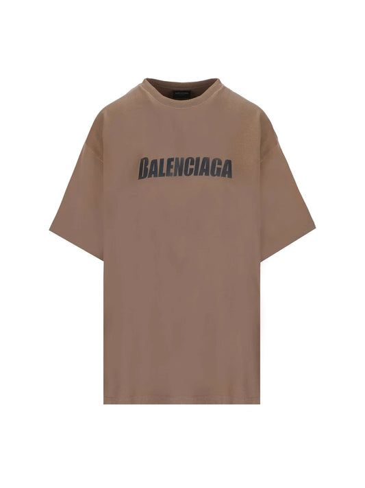 Balenciaga Balenciaga Logo Estampado Cuello Redondo GORRAS CAMISETA BOXY FIT