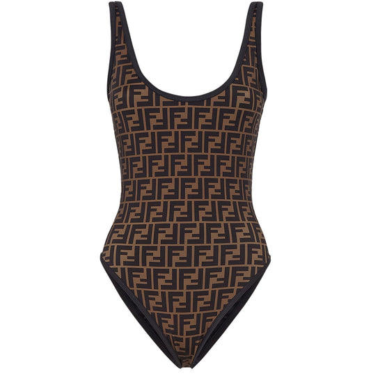 FENDI Brown Lycra® Swimsuit