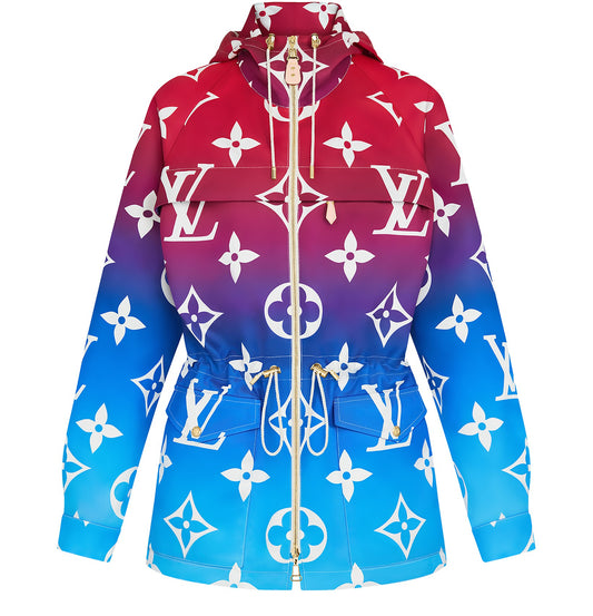 LOUIS VUITTON Sunset Monogram Lightweight Hooded Parka