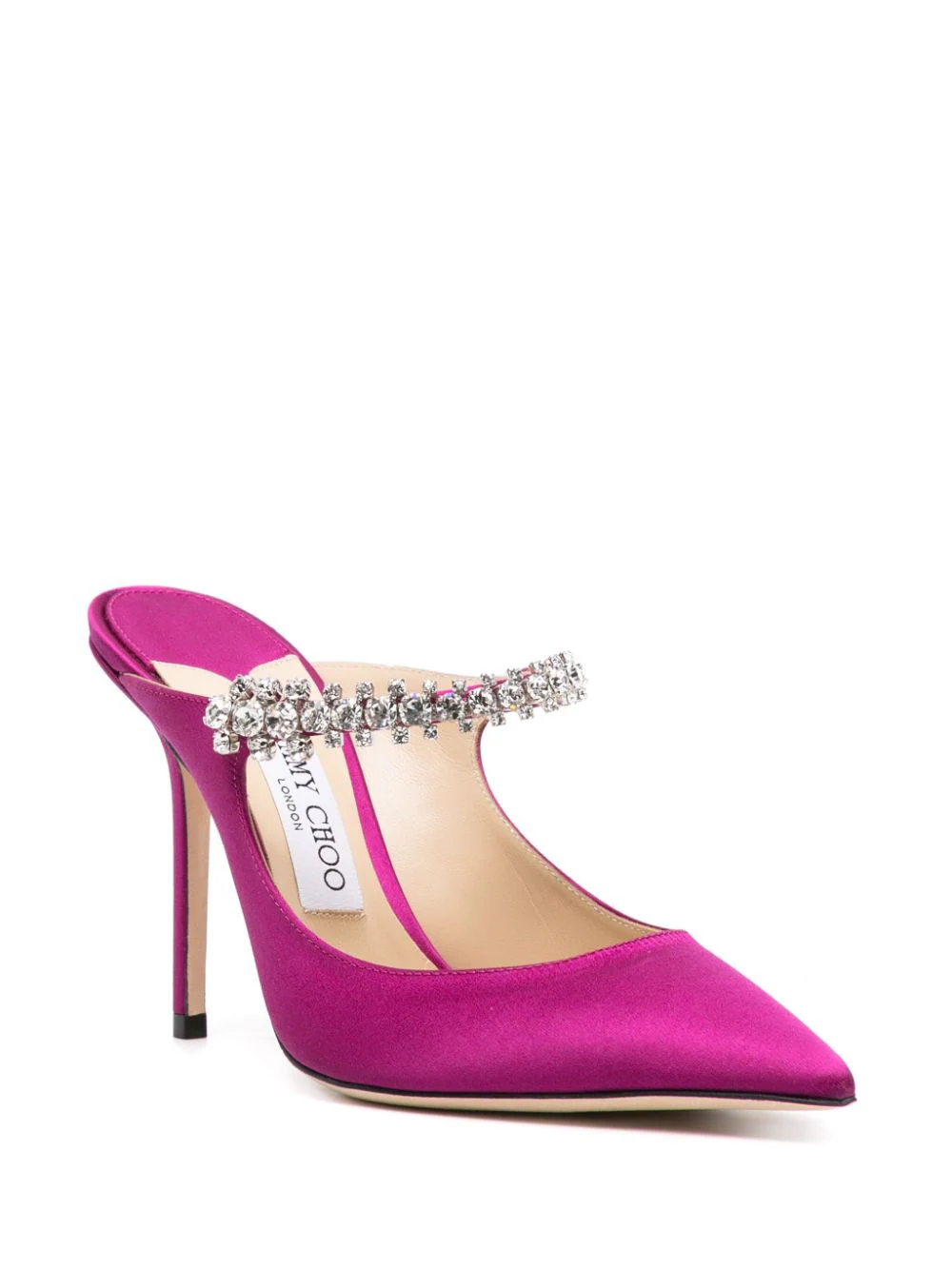 Jimmy Choo Bing 100mm crystal-embellished mules