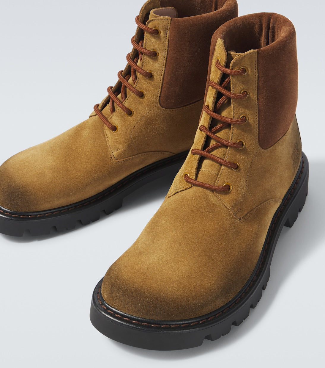 Loewe Sierra suede combat boots