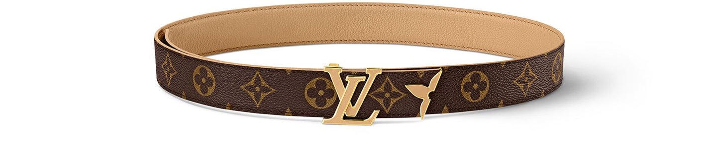 LOUIS VUITTON Pretty LV Enamel 30mm Reversible Belt