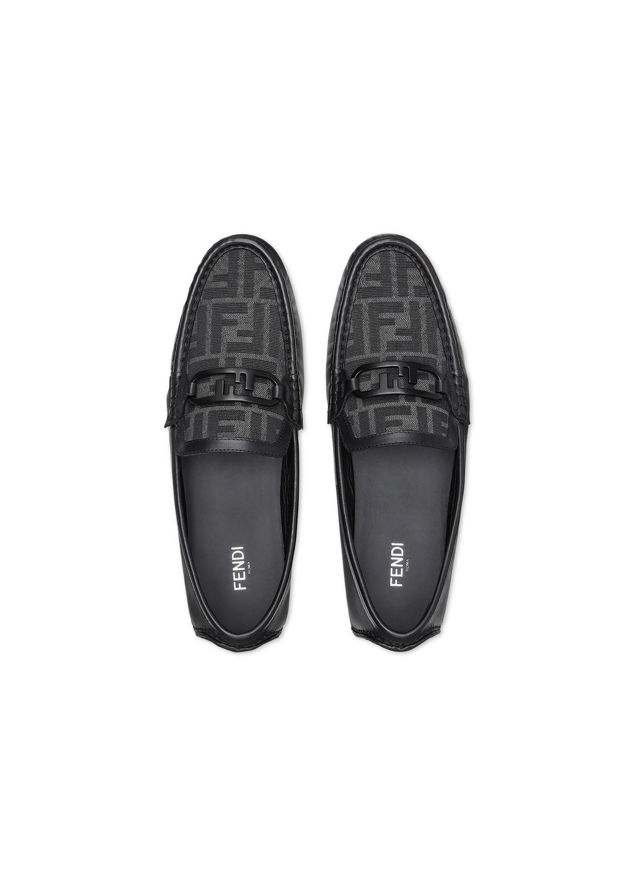 FENDI leather driver loafers