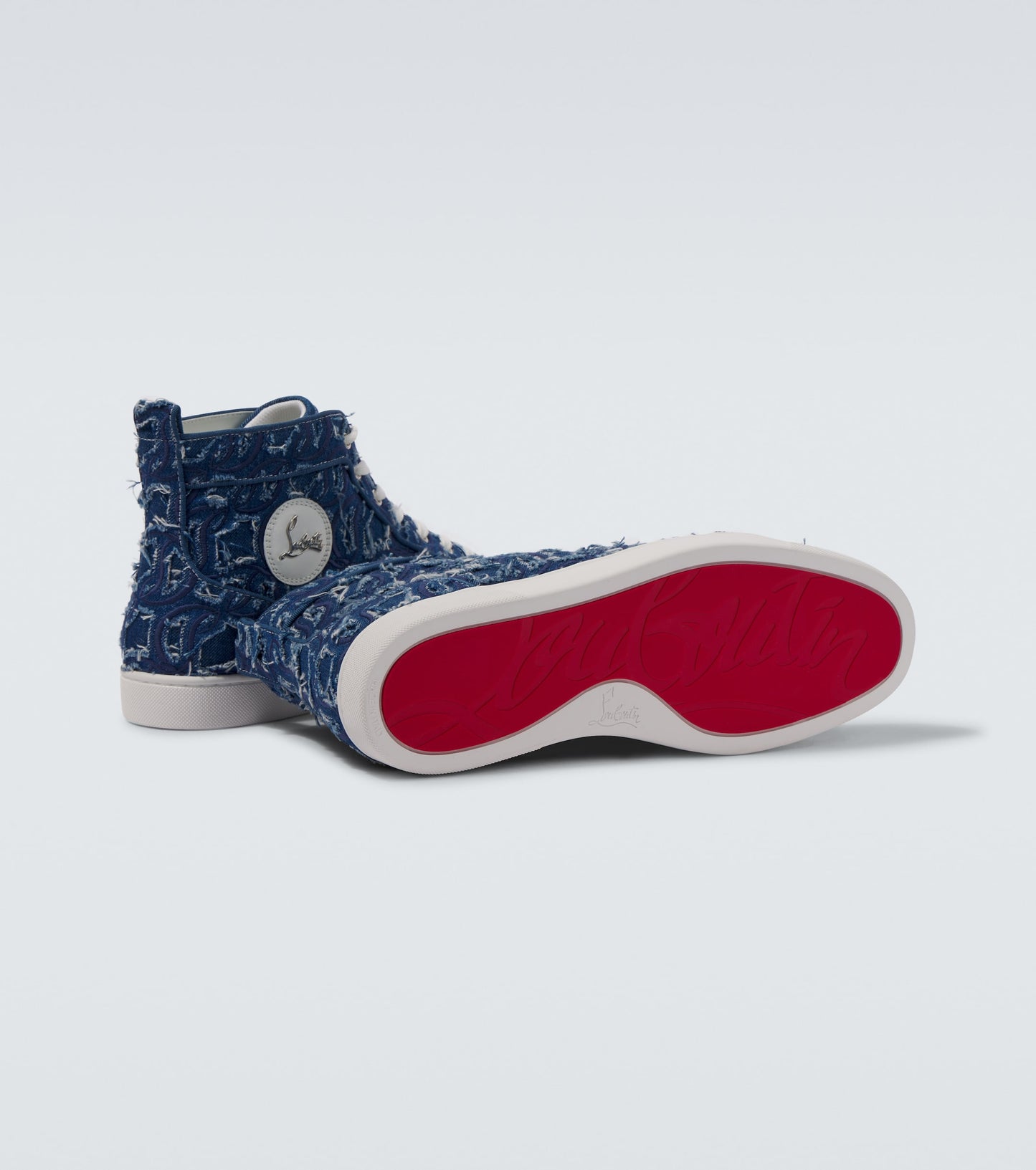 Christian Louboutin Louis denim high-top sneakers