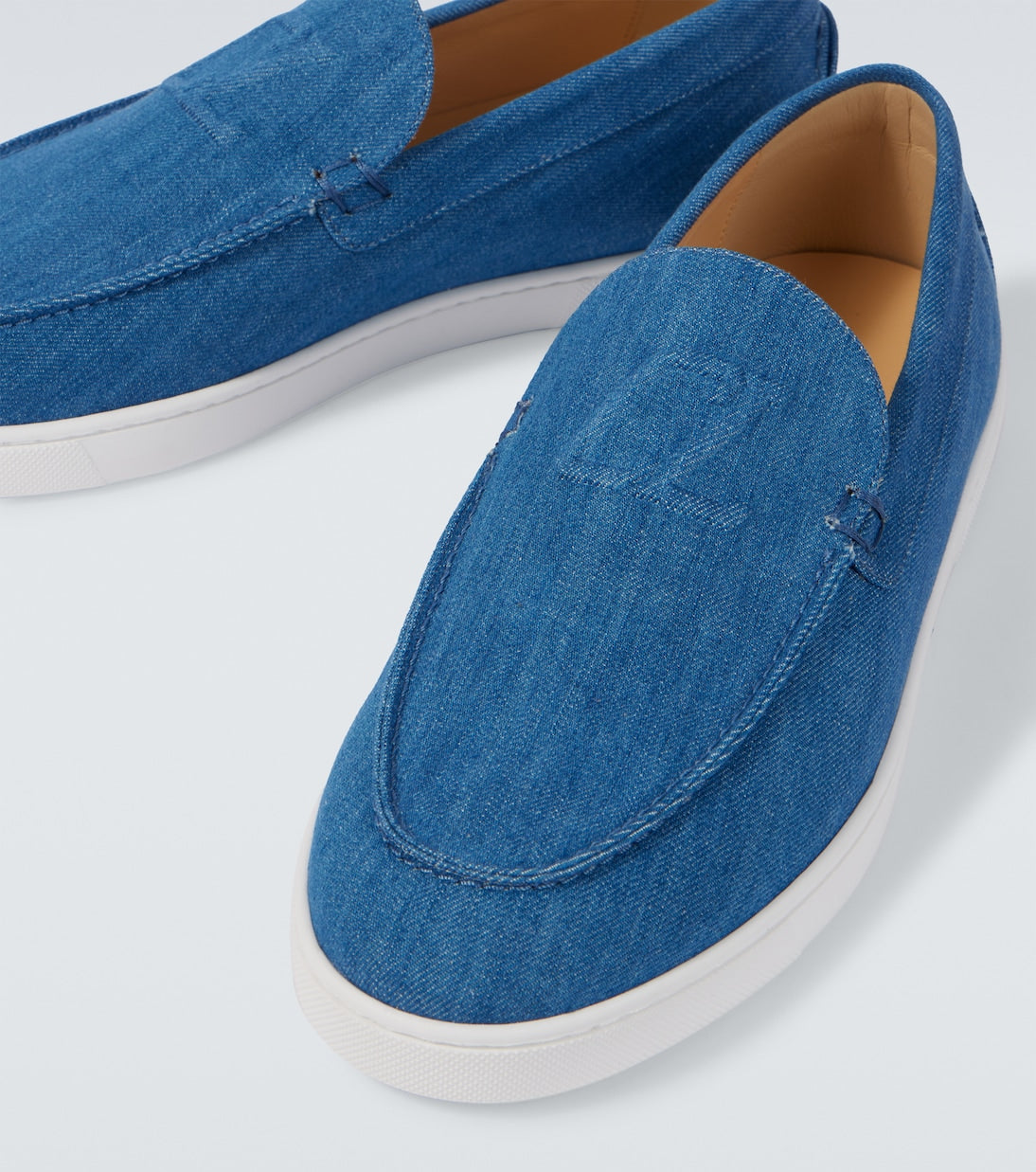 Christian Louboutin Varsiboat denim slip-on shoes