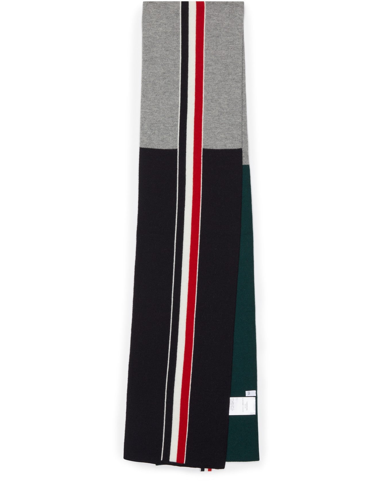 THOM BROWNE Striped scarf in merino wool