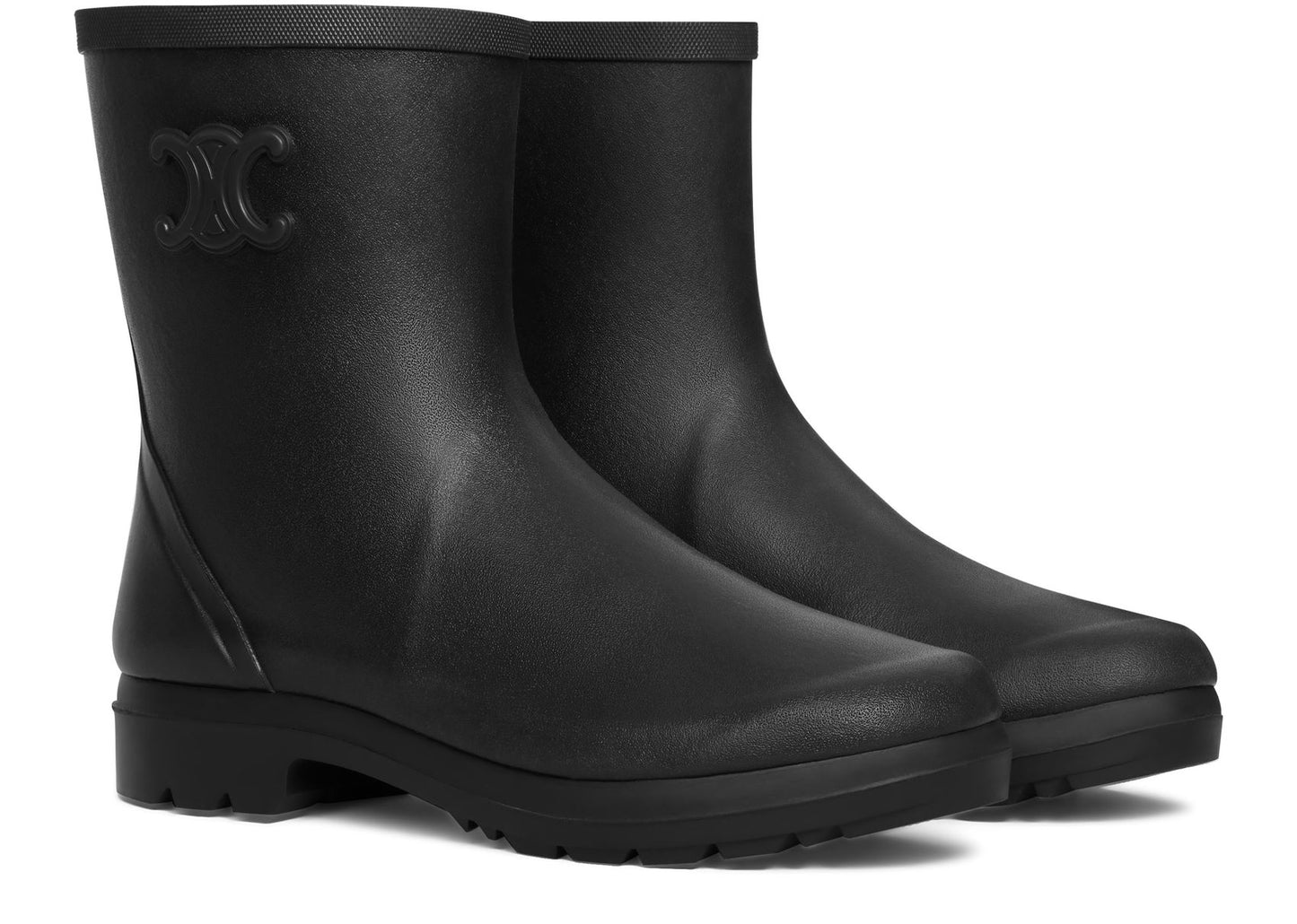 CELINE Mid Celine rain boots in natural rubber