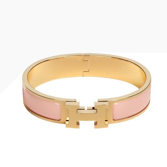 Hermès Rose Candeur Clic H bracelet