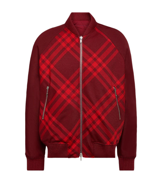 Burberry Check wool-blend bomber jacket