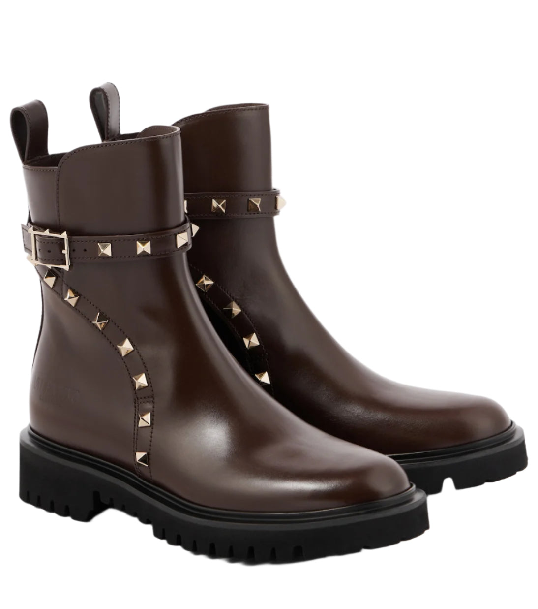 VALENTINO GARAVANI Rockstud 80 leather ankle boots