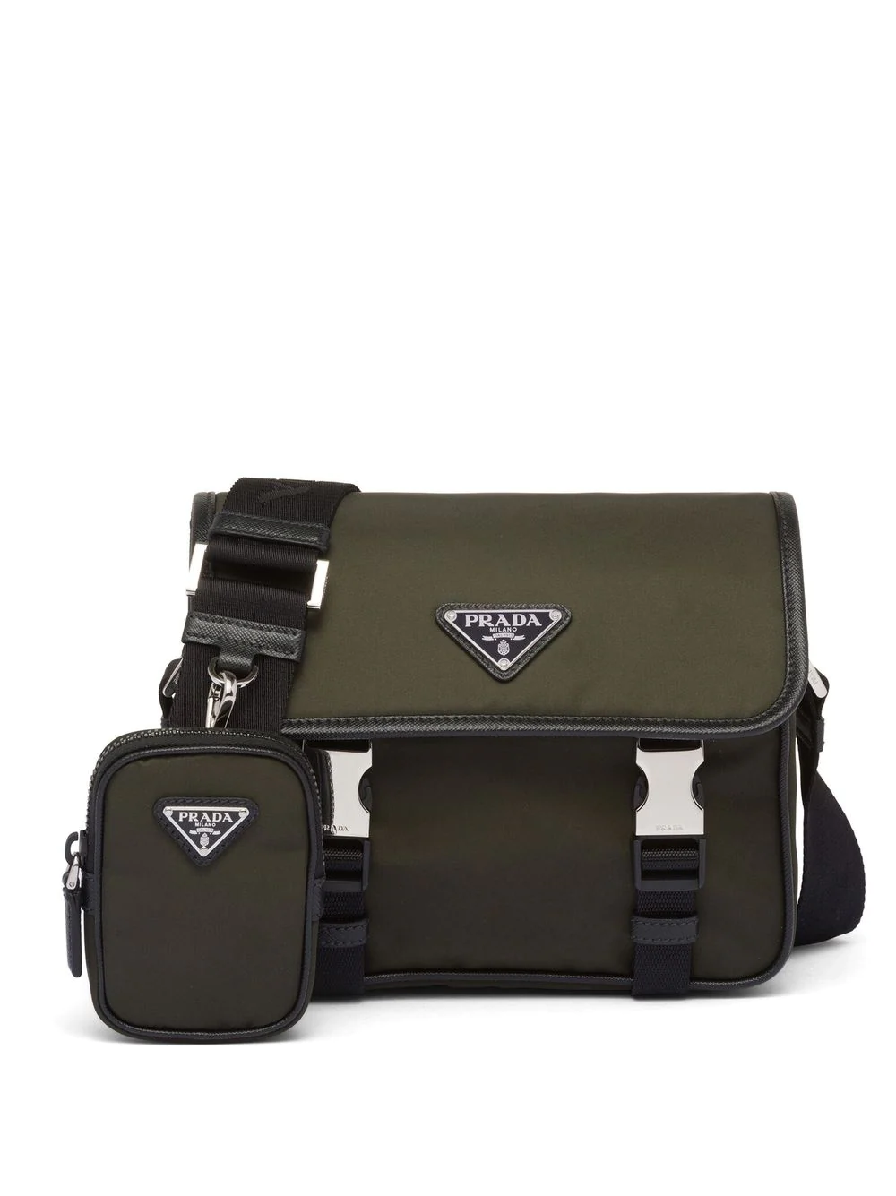 Prada Re-Nylon logo-plaque messenger bag