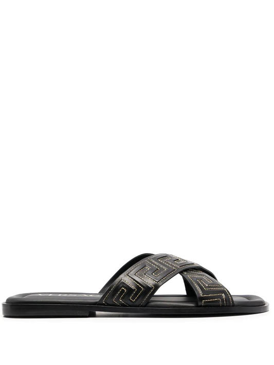 Versace Greca leather sandals