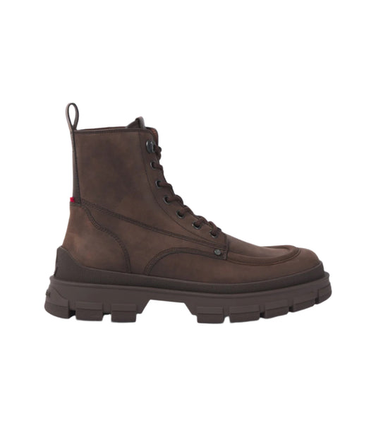 Moncler Hevea City leather lace-up boots