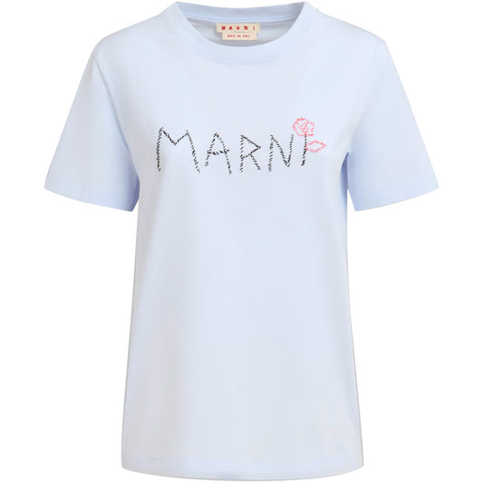 MARNI Organic jersey t-shirt with Marni mending