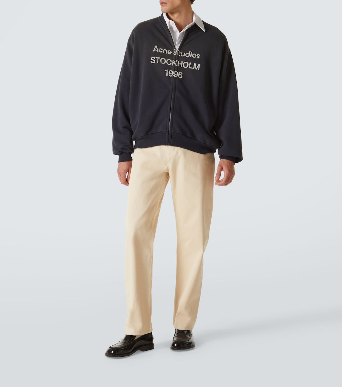 Acne Studios Logo cotton-blend zip-up bomber