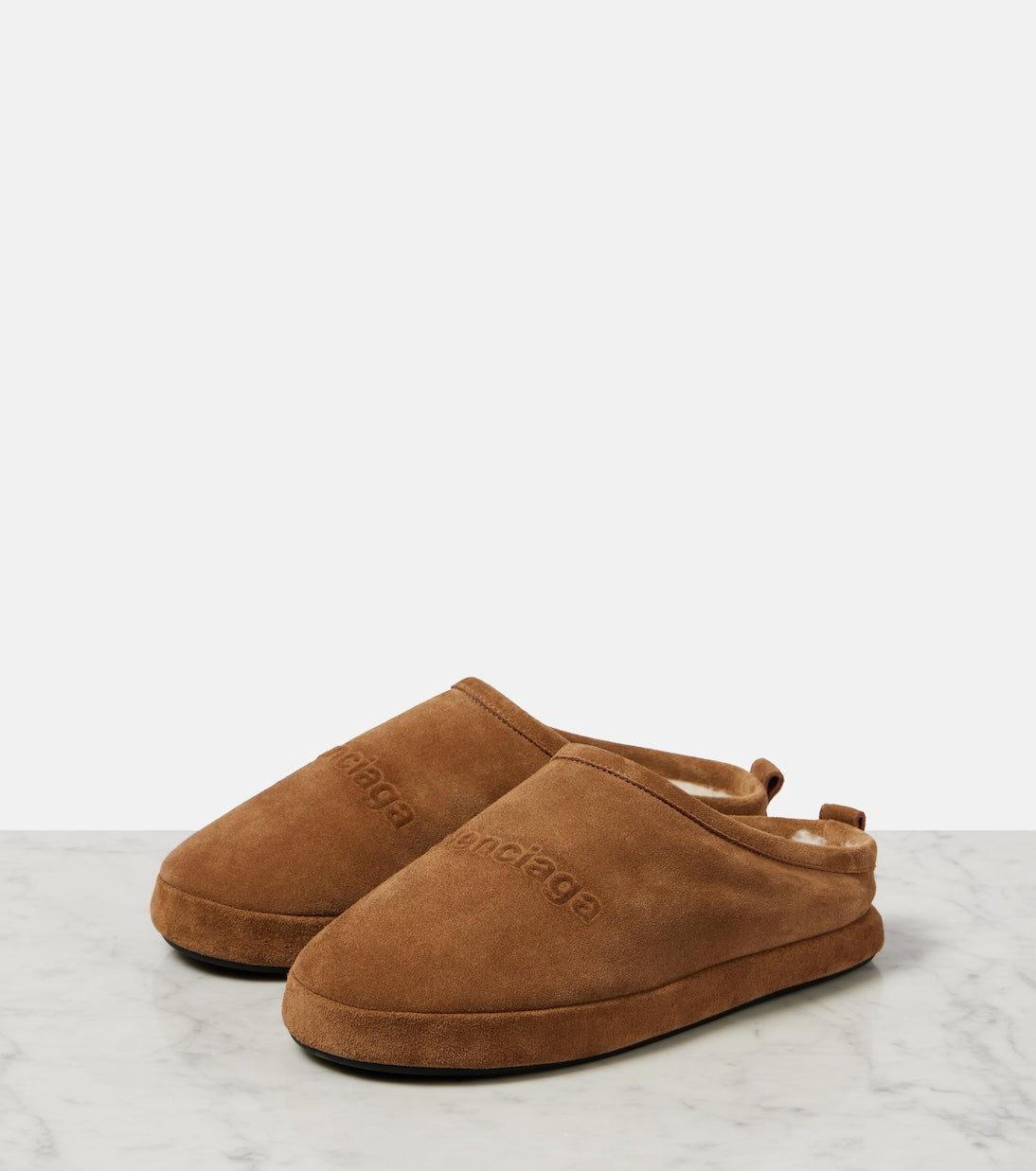 BALENCIAGA Alaska suede slippers