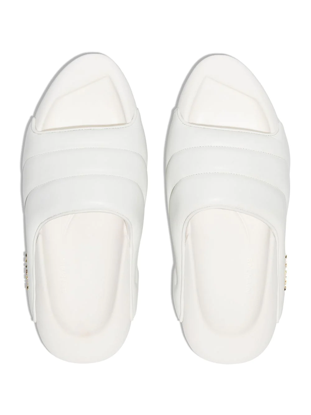 Claquettes en cuir matelassé Balmain B-IT