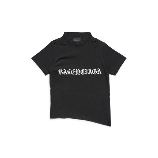 BALENCIAGA GOTHIC TYPE SHRUNK T-SHIRT BODYCON FIT