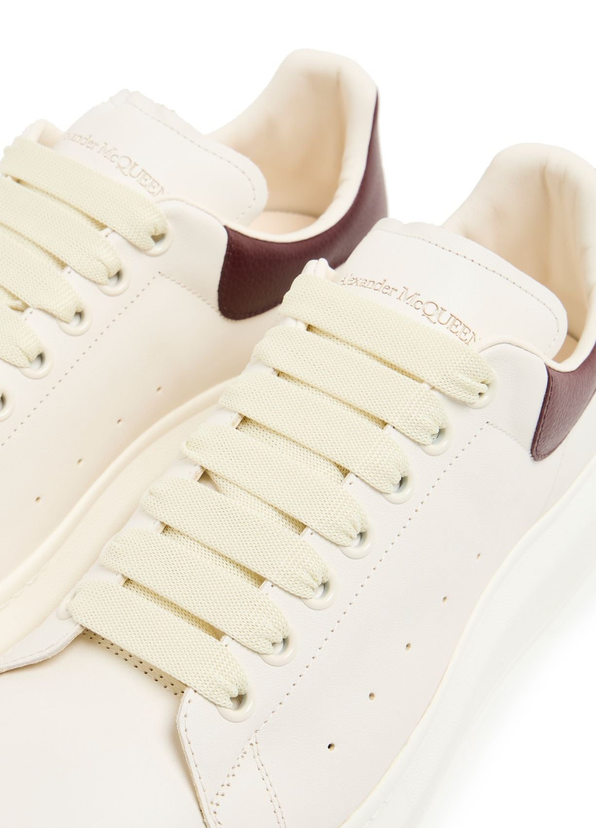 ALEXANDER MCQUEEN Oversized sneakers off white bordeaux