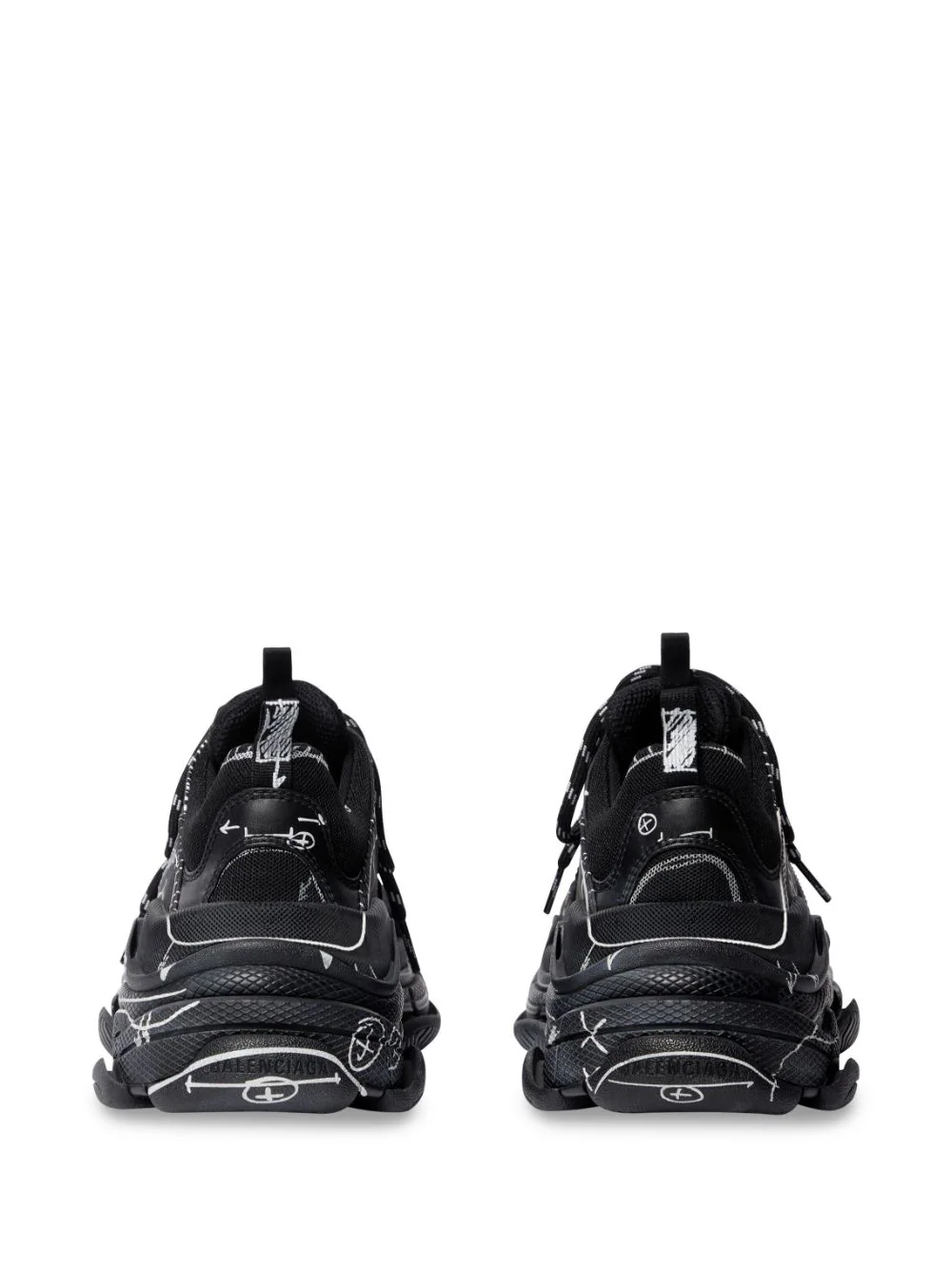 Balenciaga zapatillas Triple S con estampado de bocetos