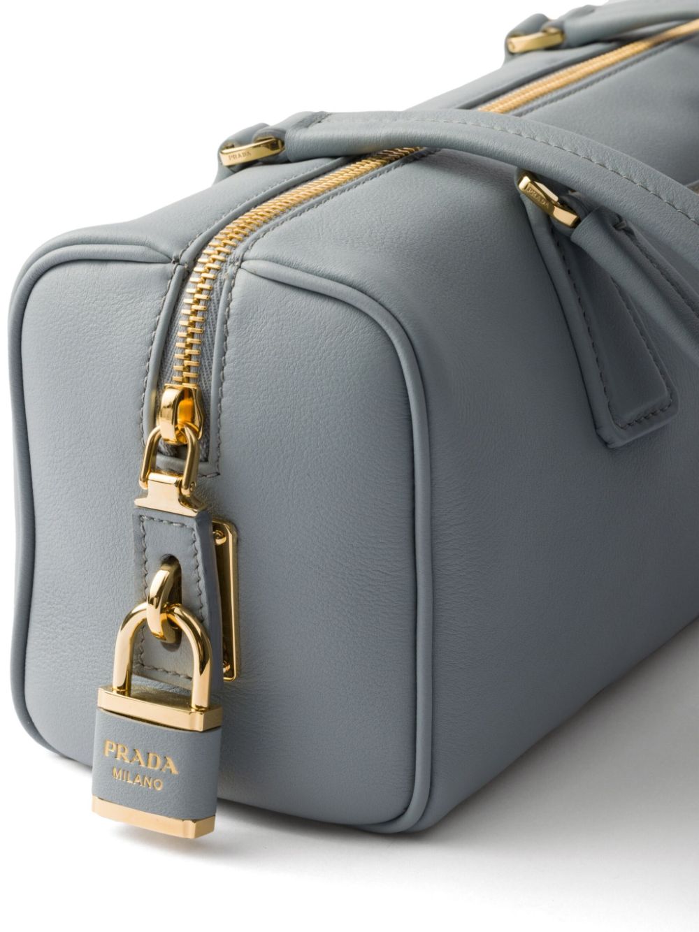 Prada medium leather top-handle bag