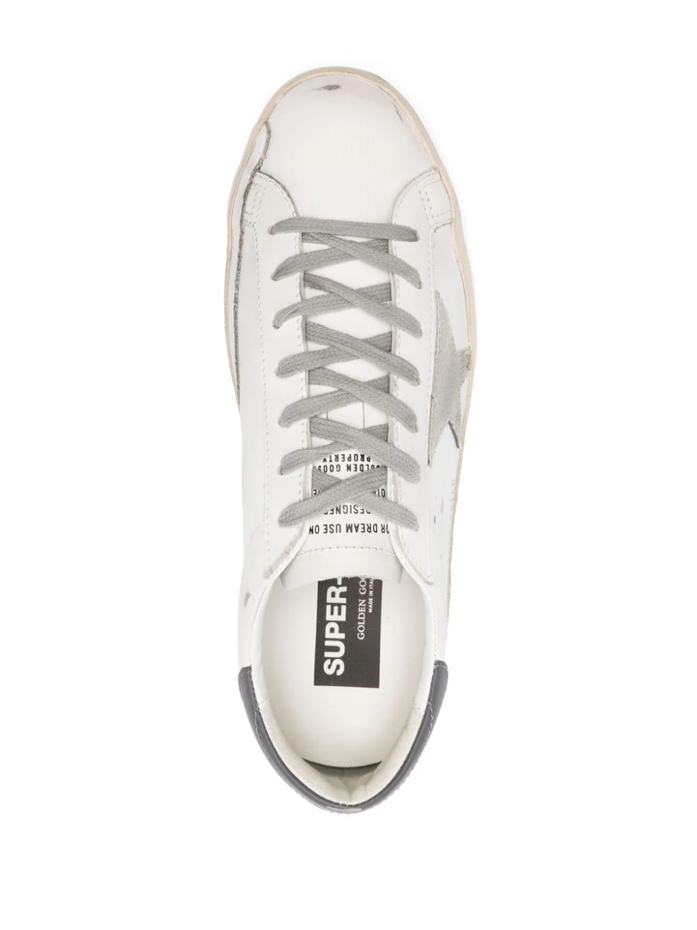 Golden Goose Super-Star distressed sneakers white/grey/anthracite grey