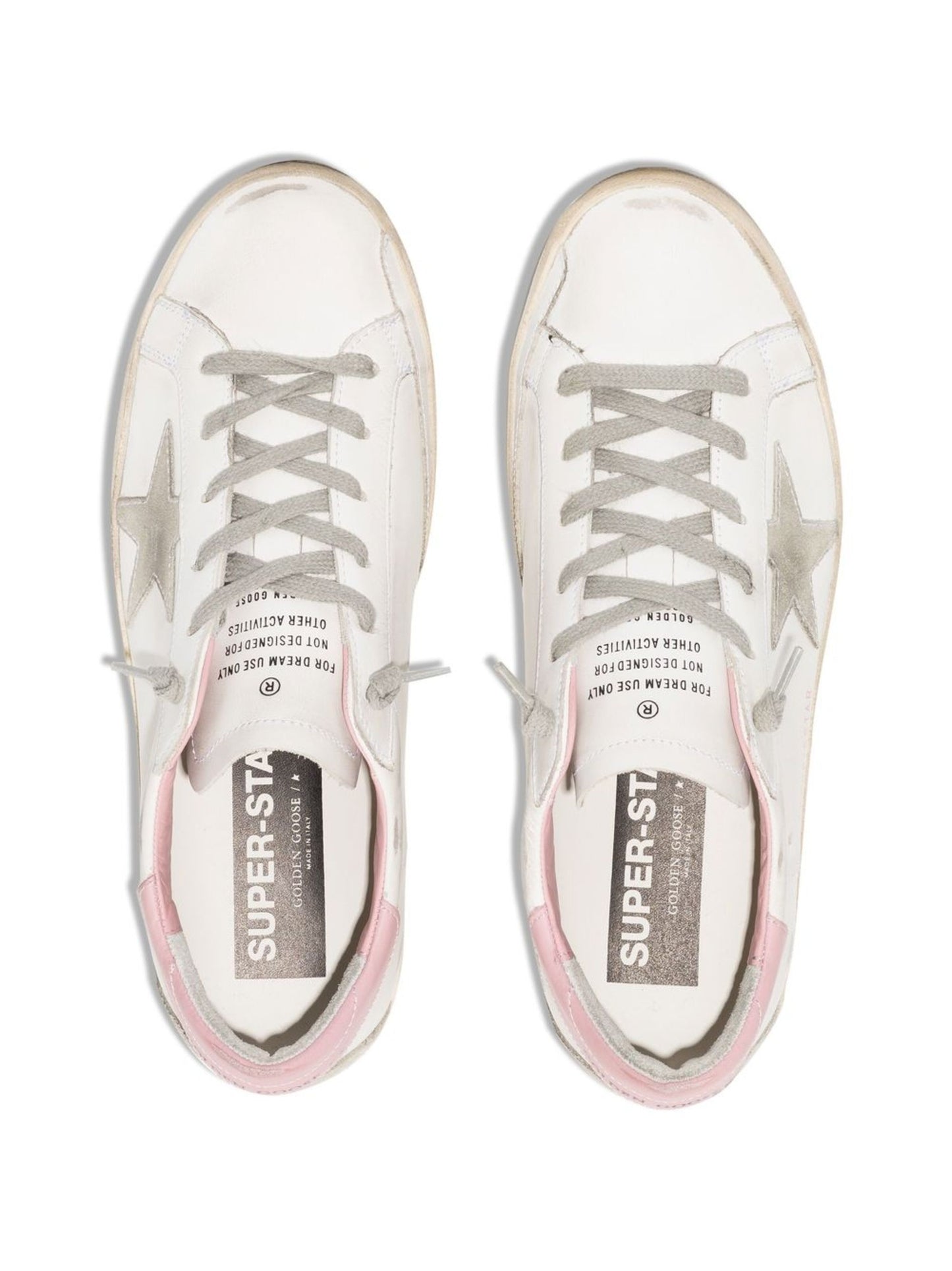 Golden Goose Superstar distressed lace-up sneakers