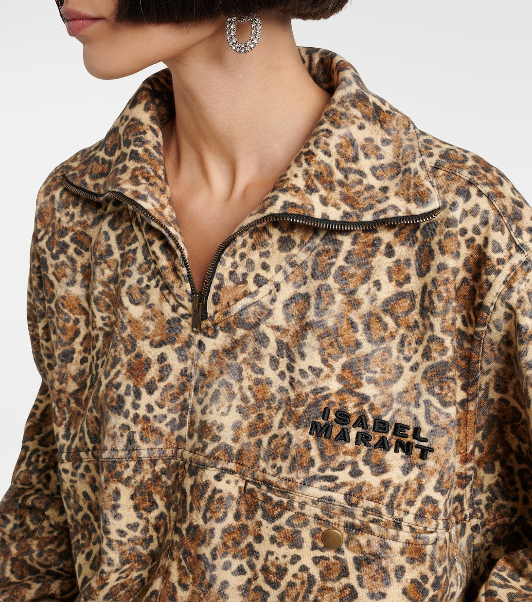 ISABEL MARANT Wilda leopard-print bomber jacket