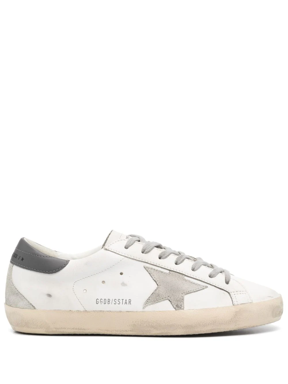 Golden Goose Super-Star distressed sneakers white/grey/anthracite grey